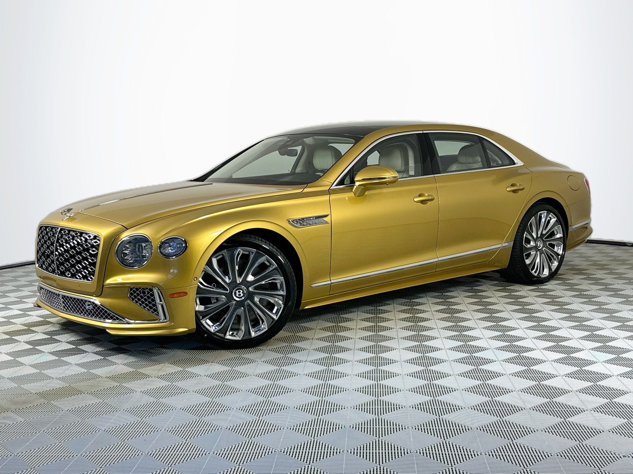 2026 Bentley Flying Spur Mulliner in Khamun — front three-quarter view