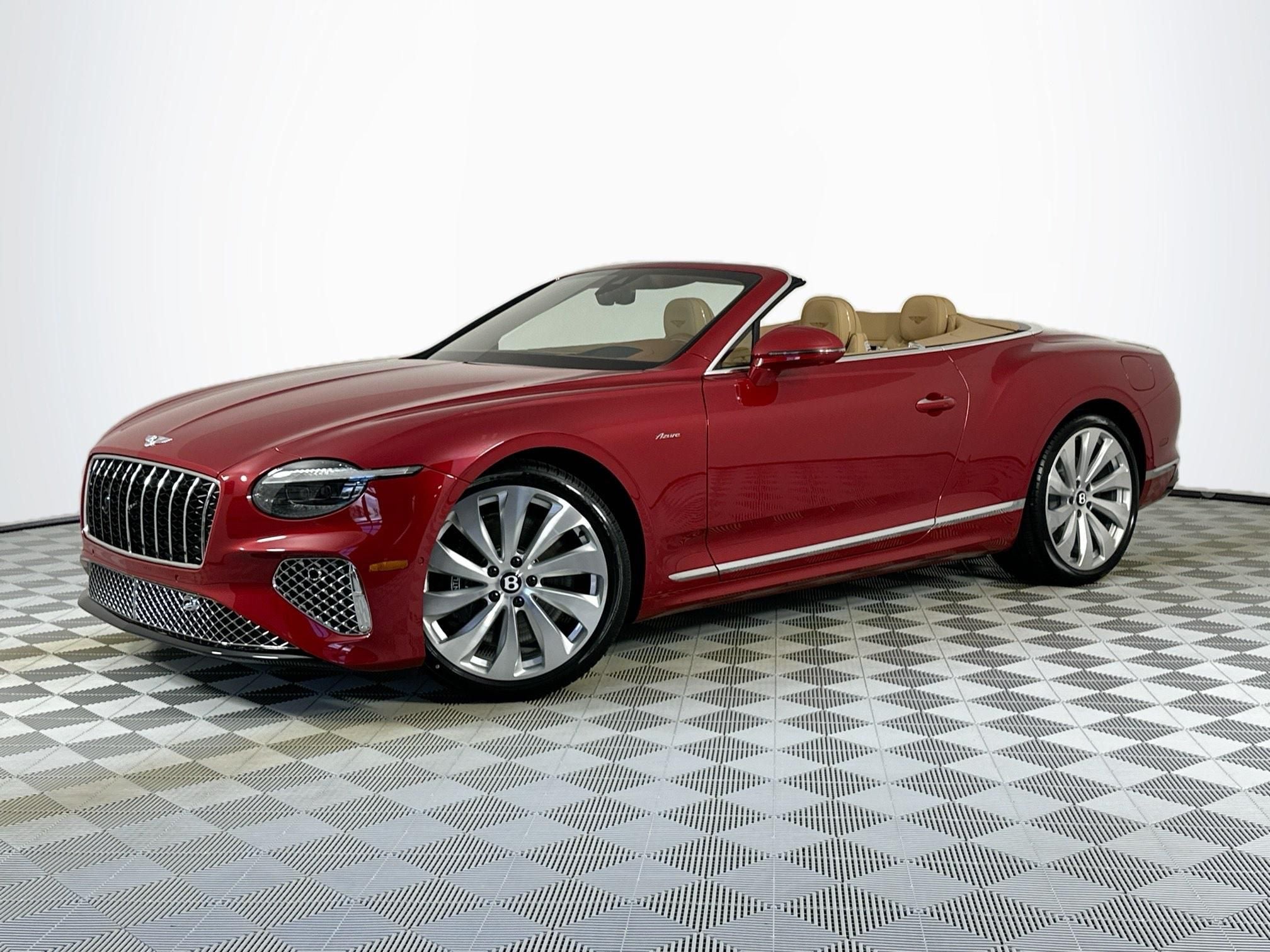 2026 Bentley Continental GTC Azure in Dragon Red Li — front three-quarter view