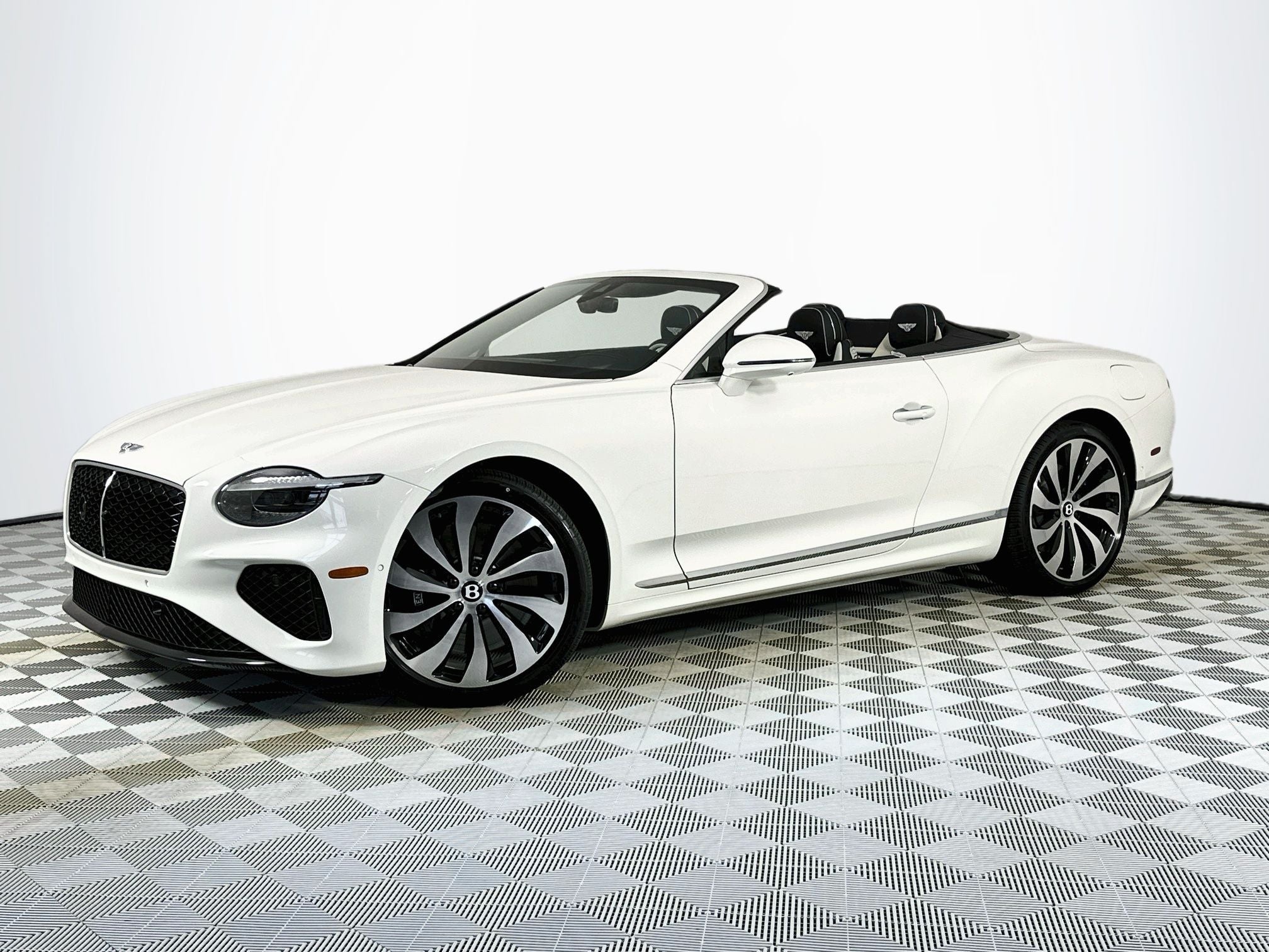 2026 Bentley Continental GTC Base in Glacier White — front three-quarter view