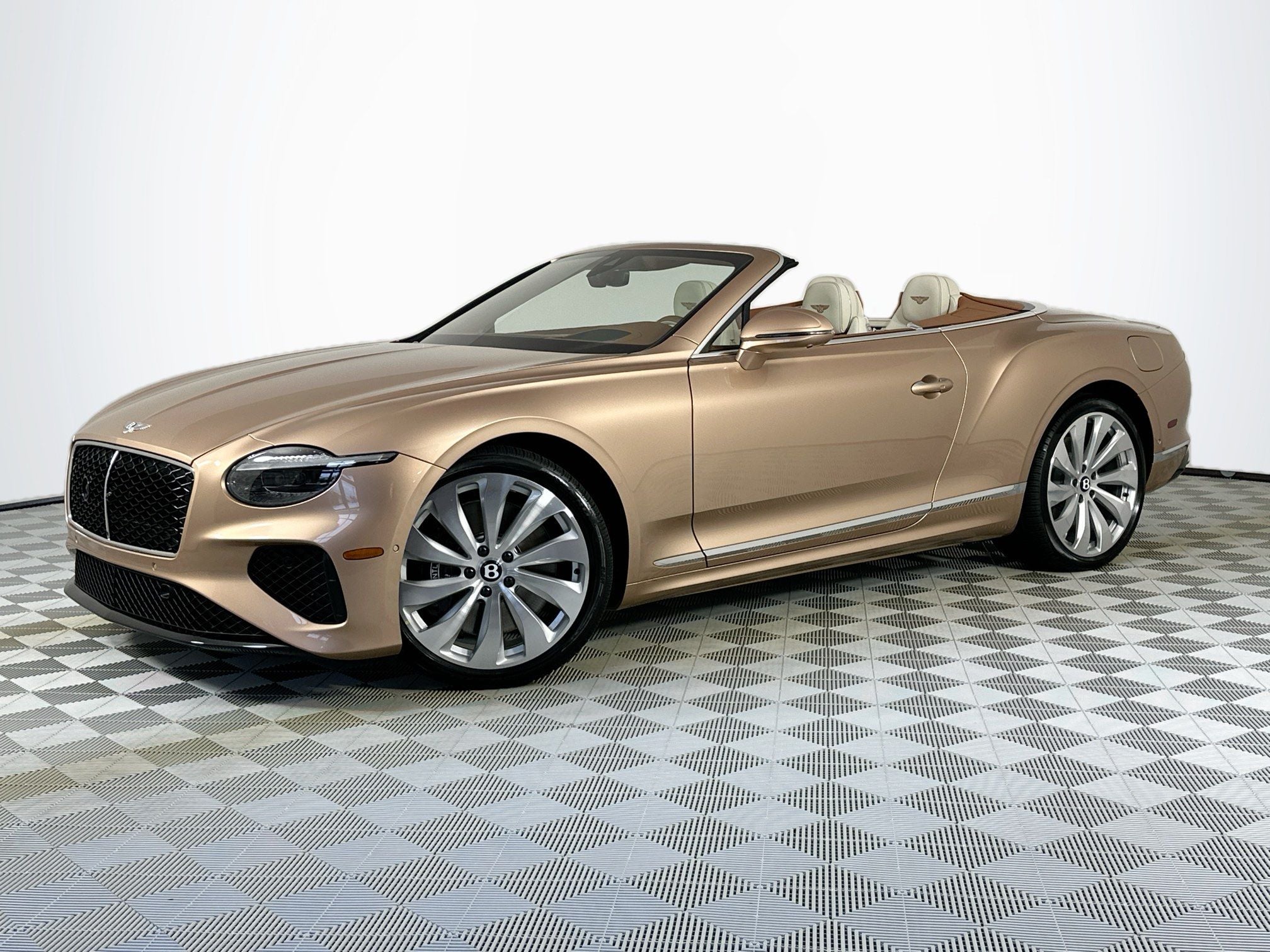 2026 Bentley Continental GTC Base in Rose Gold — front three-quarter view