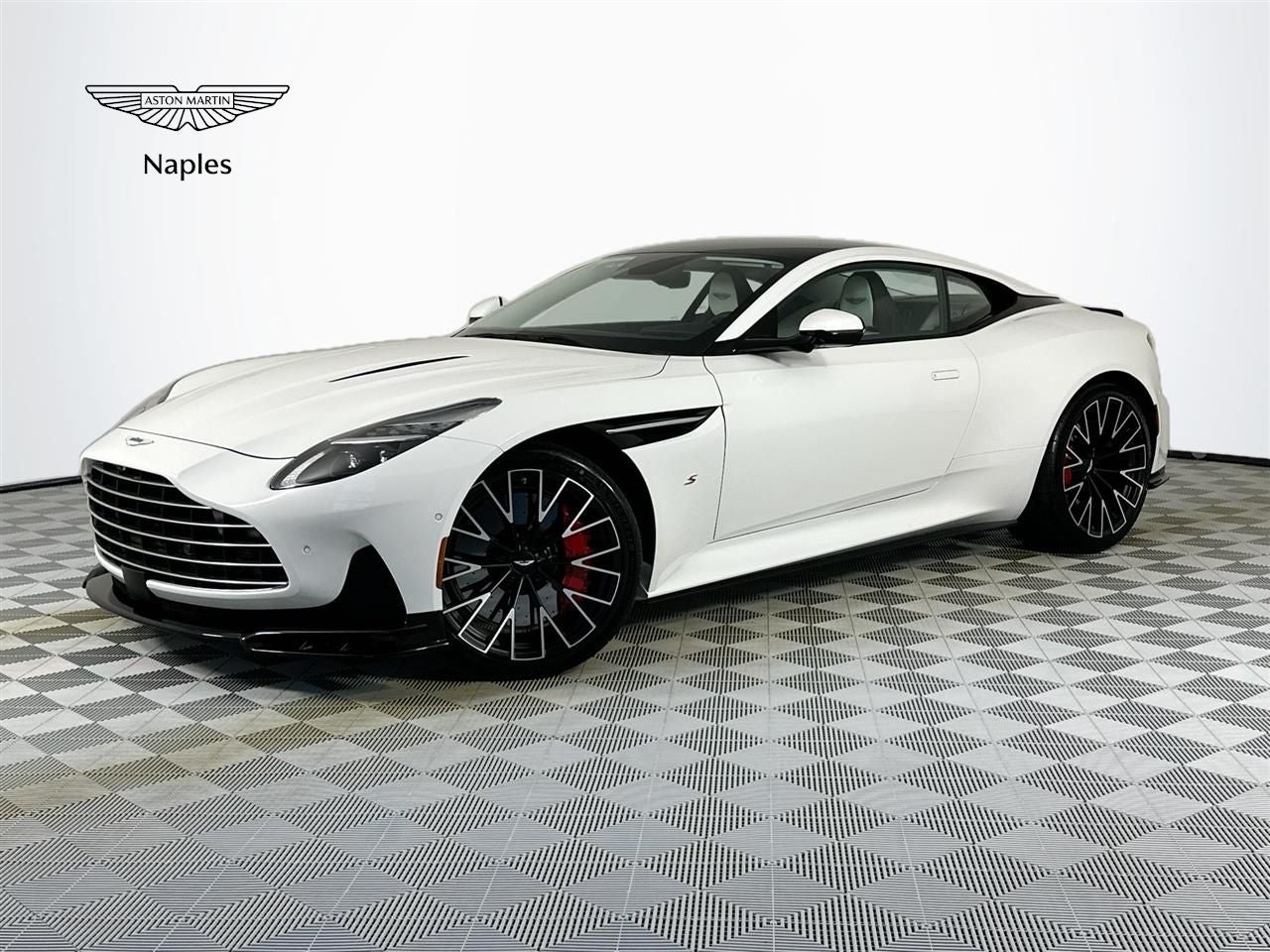 2026 Aston Martin DB12 S in Zenith White — front three-quarter view