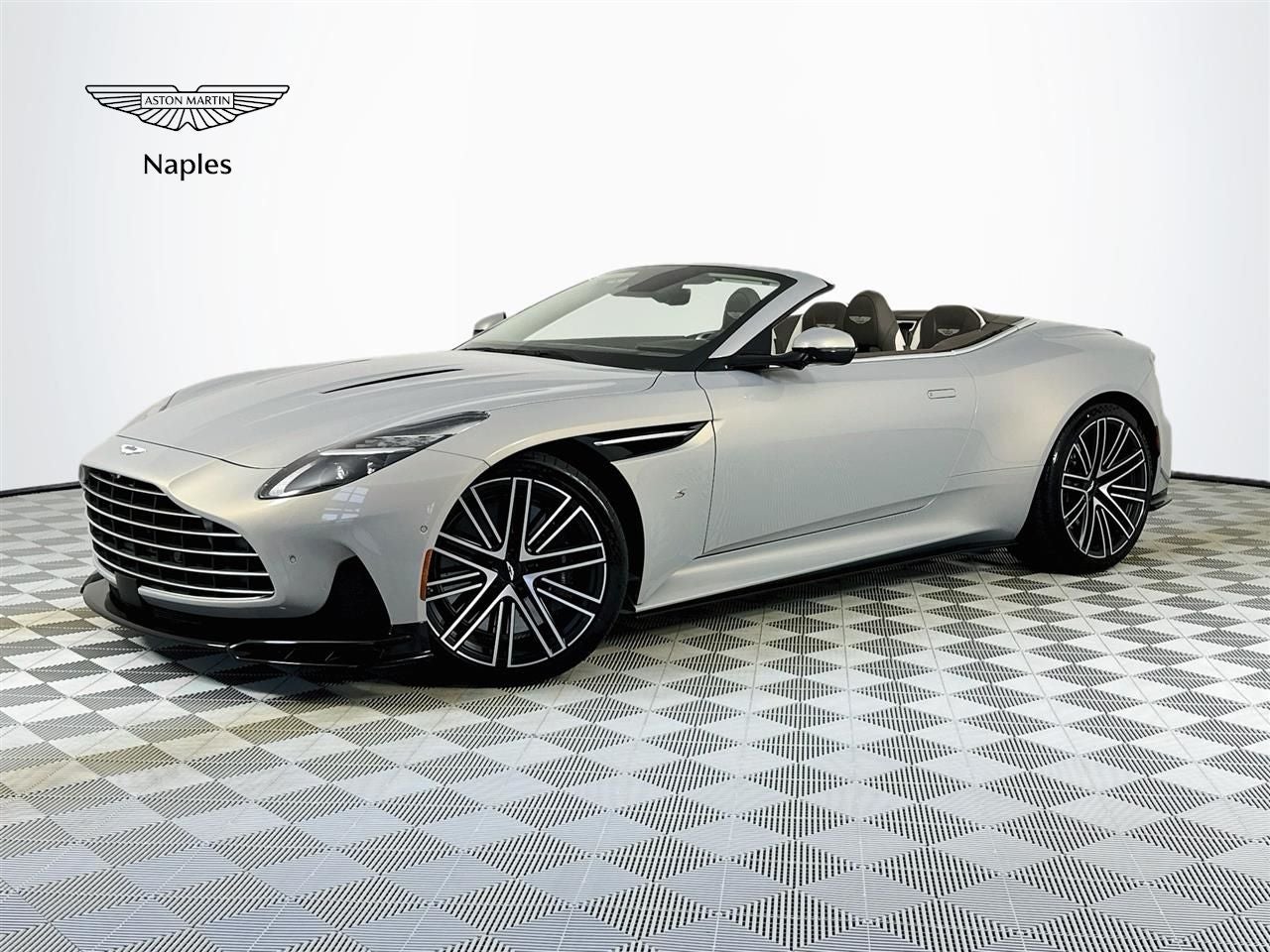 2026 Aston Martin DB12 Volante S in Bronze — front three-quarter view