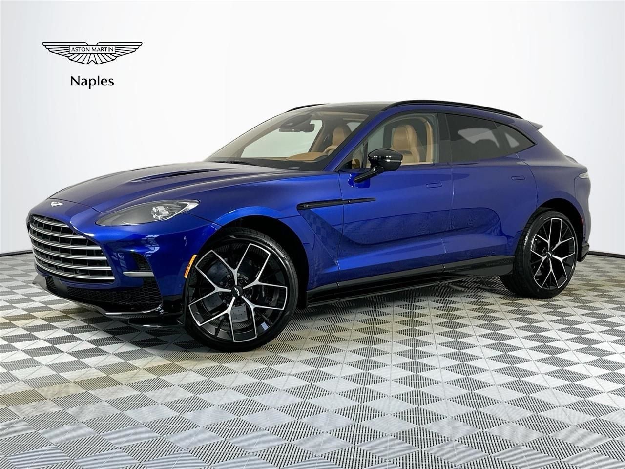 2026 Aston Martin DBX 707 in Ion Blue — front three-quarter view