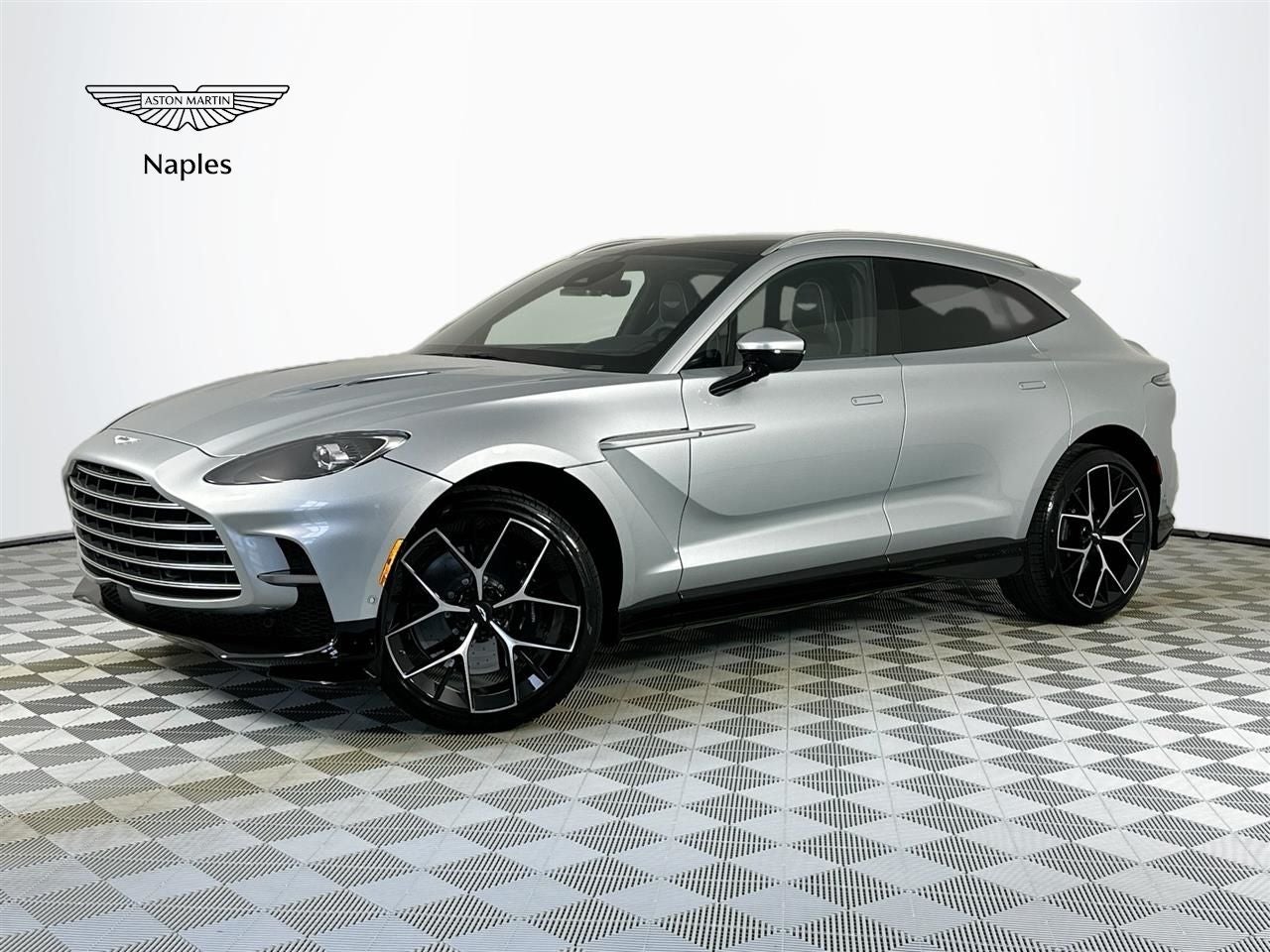 2026 Aston Martin DBX 707 in Titanium Silver — front three-quarter view