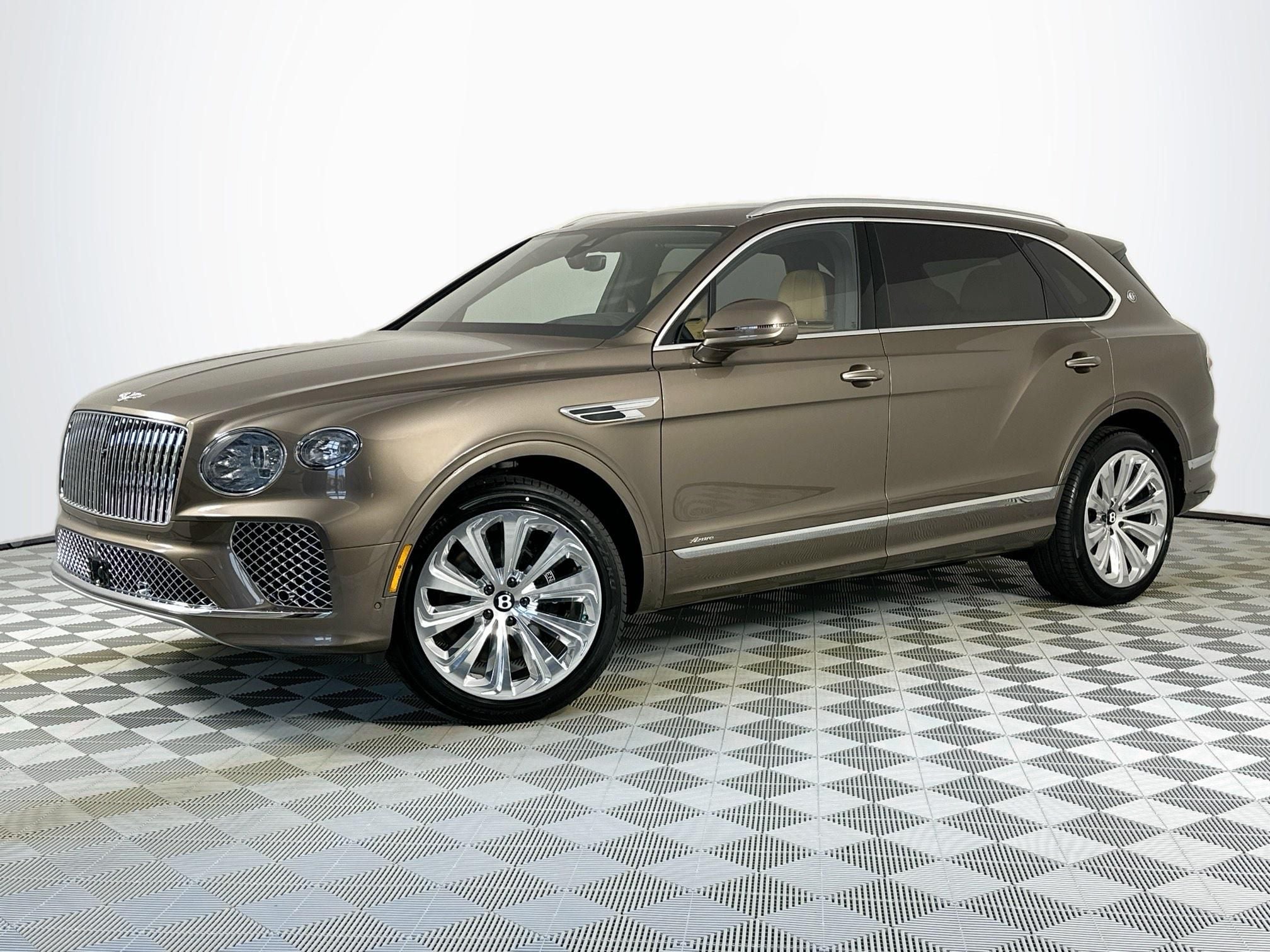 2026 Bentley Bentayga EWB Azure in Dark Cashmere — front three-quarter view