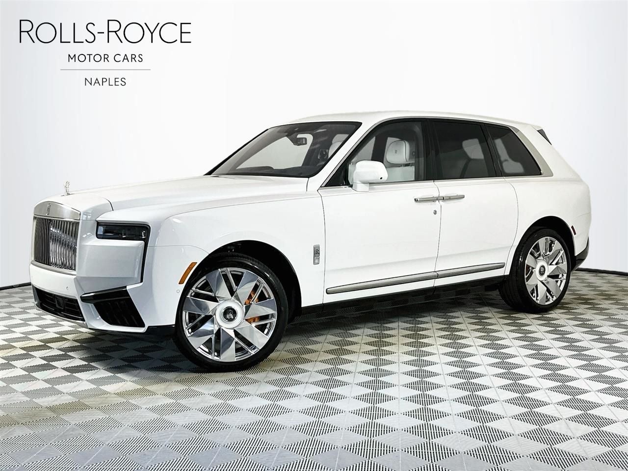 2027 Rolls-Royce Cullinan in Arctic White — front three-quarter view