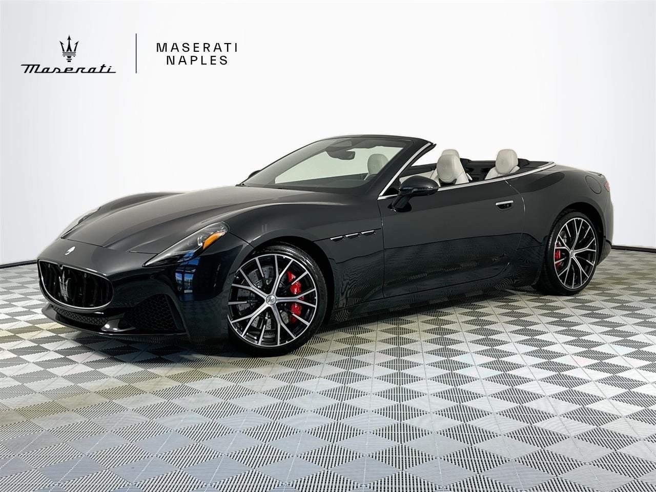 2026 Maserati GranCabrio in Nero Noctis Black — front three-quarter view